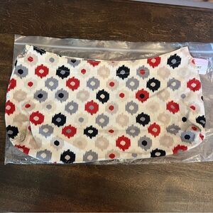 Thirty-One Patterned Clutch - Red, Black, Gray, Cream